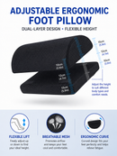 Iconix Ergonomic Adjustable Footrest Pillow with High-density foam support