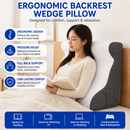 Iconix Reading Pillow with Back Support, Bed Wedge & Pocket