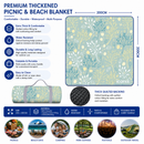 Water Resistant Picnic Blanket 200x200cm Foldable Beach Mat - Botanical