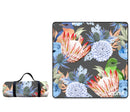 Water Resistant Picnic Blanket 200x200cm Foldable Beach Mat - Floral Protea