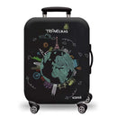 Printed Luggage Protector Cover - Globe and Landmarks