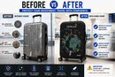 Printed Luggage Protector Cover - Globe and Landmarks