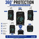 Printed Luggage Protector Cover - Globe and Landmarks