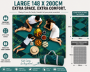 Water Resistant Picnic Blanket 148x200cm Foldable Beach Mat - Gold Leaf Geometric
