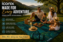 Water Resistant Picnic Blanket 148x200cm Foldable Beach Mat - Gold Leaf Geometric