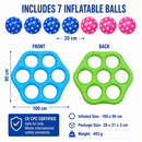 Inflatable Pool Ball Toss Game Set with 7 Balls – Family Water Fun