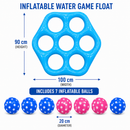 Inflatable Pool Ball Toss Game Set with 7 Balls – Family Water Fun