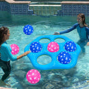 Inflatable Pool Ball Toss Game Set with 7 Balls – Family Water Fun