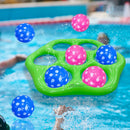 Inflatable Pool Ball Toss Game Set with 7 Balls – Family Water Fun
