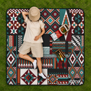 Water Resistant Picnic Blanket 200x200cm Foldable Beach Mat - Tribal Mosaic