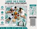 Water Resistant Picnic Blanket 148x200cm Foldable Beach Mat - Tropical Jungle