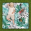Water Resistant Picnic Blanket 200x200cm Foldable Beach Mat - Tropical Jungle