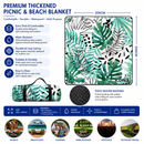 Water Resistant Picnic Blanket 200x200cm Foldable Beach Mat - Tropical Jungle
