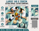 Water Resistant Picnic Blanket 148x200cm Foldable Beach Mat - Urban Jungle