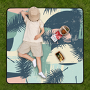 Water Resistant Picnic Blanket 200x200cm Foldable Beach Mat - Urban Jungle