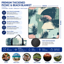 Water Resistant Picnic Blanket 200x200cm Foldable Beach Mat - Urban Jungle