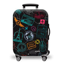 Printed Luggage Protector Cover - World Passport Stamps