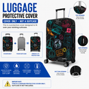 Printed Luggage Protector Cover - World Passport Stamps