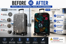 Printed Luggage Protector Cover - World Passport Stamps