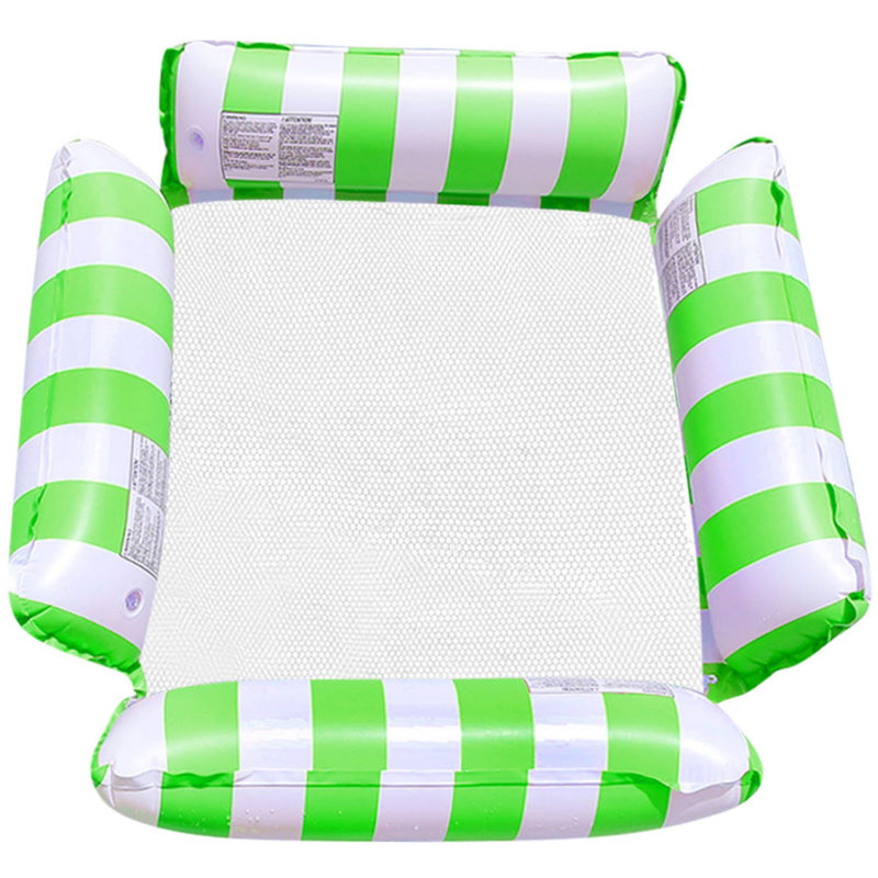 Inflatable Pool Float Lounging Hammock - Green Stripe