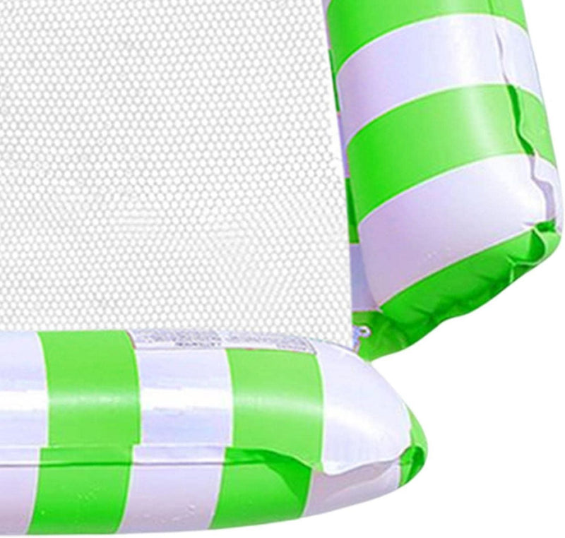 Inflatable Pool Float Lounging Hammock - Green Stripe