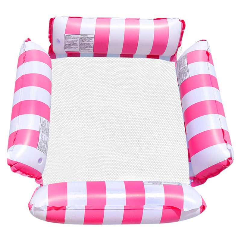 Inflatable Pool Float Lounging Hammock - Pink Stripe