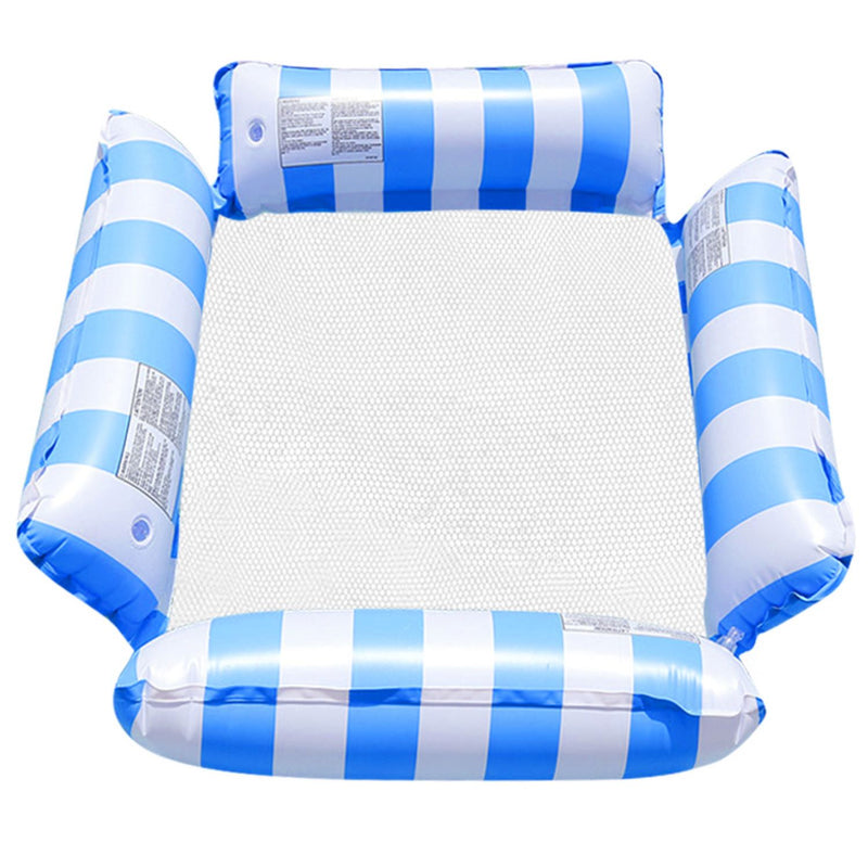 Inflatable Pool Float Lounging Hammock - Sky Blue Stripe