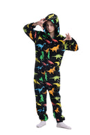 Kids Multi-Colour Dinosaur Onesie with Zip