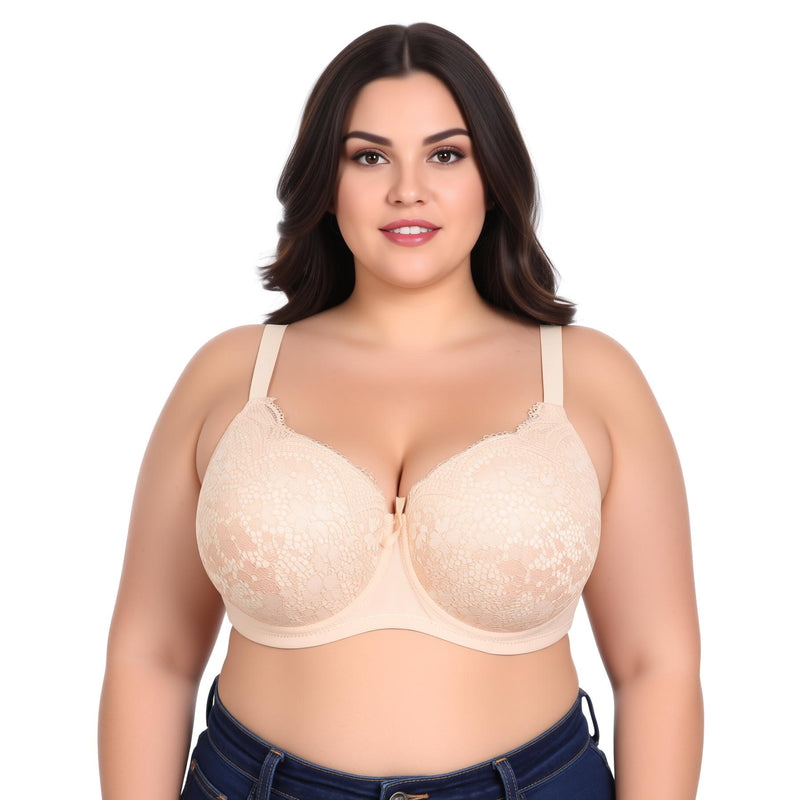 Pack of 6 Colour Wired Lace Bra's - 3903