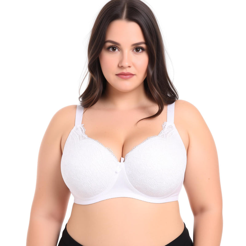 Pack of 6 Colour Wired Lace Bra's - 3903