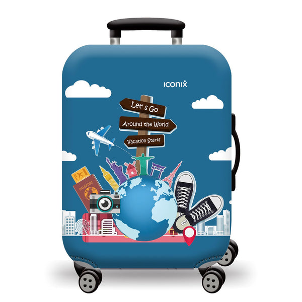 Printed Luggage Protector Cover - Lets Go Travel