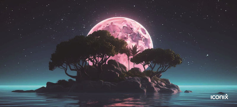 Moonlit Oasis Full Desk XL Coverage Gaming and Office Mouse Pad