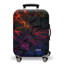 Printed Luggage Protector Cover - Neon Light Rifts