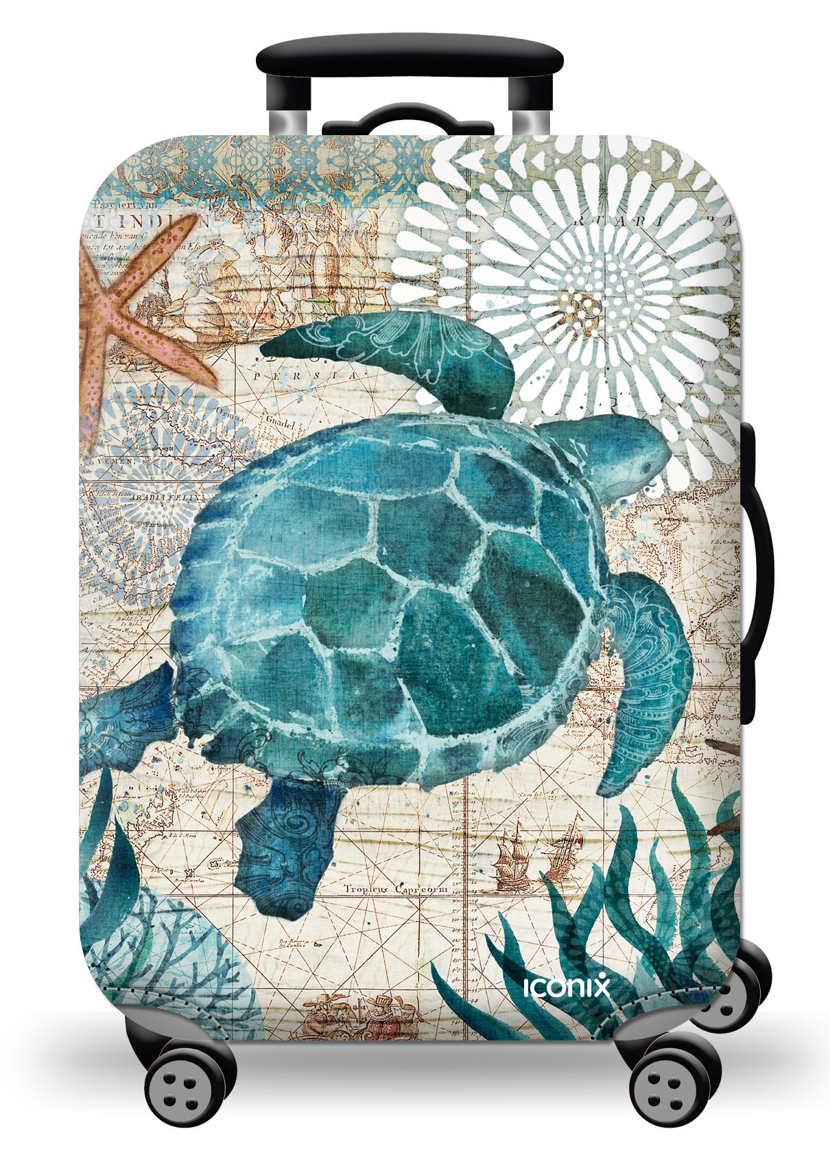 Printed Luggage Protector - Ocean Tides