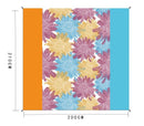 Water Resistant Picnic and Beach Throw/Mat (210×200cm) - Colourful Sunflower Mandala