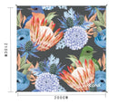 Water Resistant Picnic and Beach Throw/Mat (210×200cm) - Floral Protea
