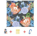 Water Resistant Picnic and Beach Throw/Mat (210×200cm) - Floral Protea