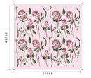 Water Resistant Picnic and Beach Throw/Mat (210×200cm) - Pink Protea