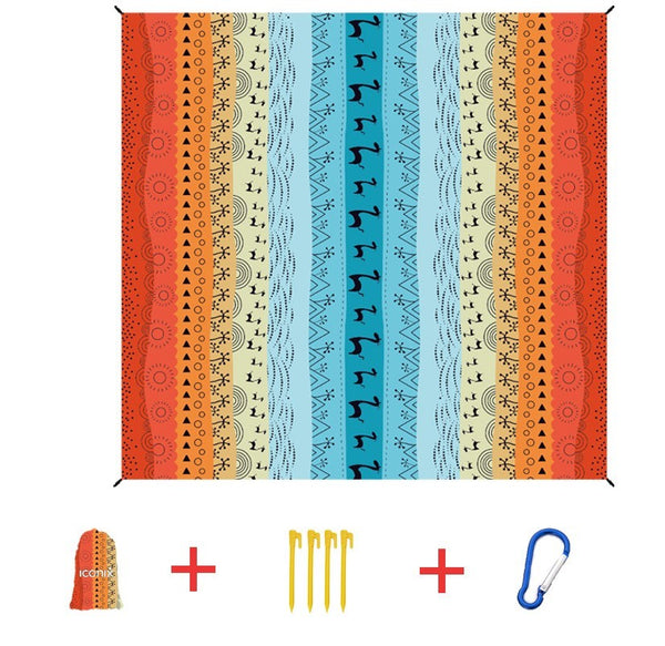 Water Resistant Picnic and Beach Throw/Ma (210×200cm) - Boho Safari