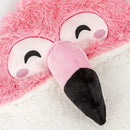 Animal Fluffy Fleece Unisex Hooded Blankets - Pink Flamingo