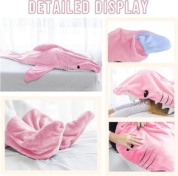 Kids Fluffy Shark Sleeping Bag