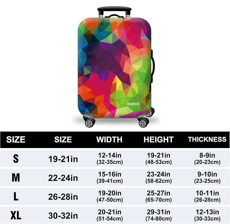 Printed Luggage Protector - Rainbow Prism