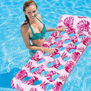 Single Leaf Pool Float – Extra Wide Inflatable Lounger - Pink Leaf