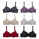 Pack of 6 Colour Wired Standard Bra's - 8281D