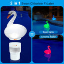 Solar LED Inflatable Swan Chlorine Floater