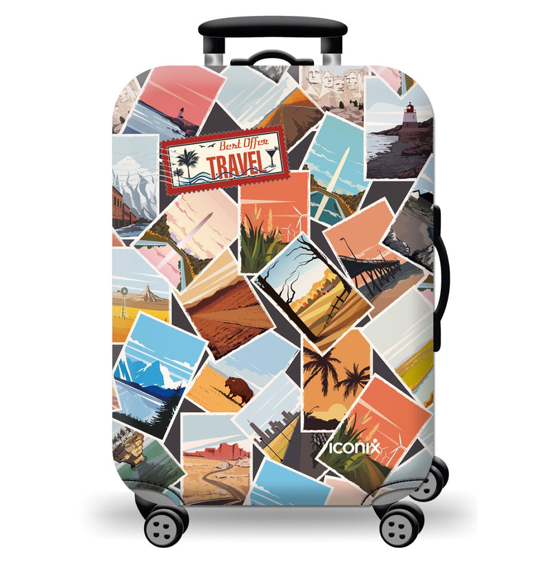 Printed Luggage Protector - Travel Memories