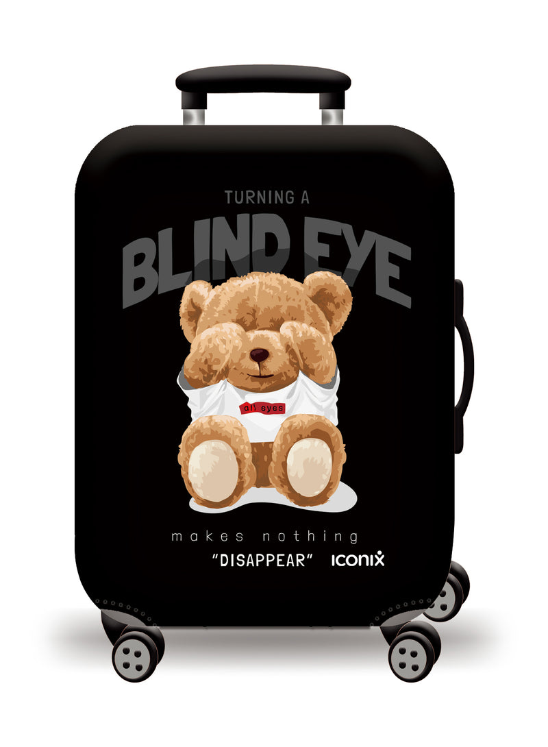 Printed Luggage Protector - Turn a Blind Eye