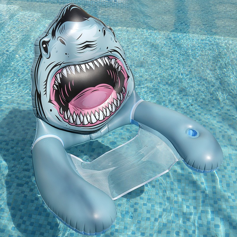 Shark Attack Inflatable Pool Float and Lounger