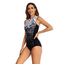 Women's Sleeveless Black Ombre Swimsuit