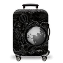 Printed Luggage Protector Cover - World Travel Doodles